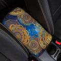 Dreaweet Mandala Print Center Console Armrest Pad Cover Boho Car Accessories Middle Console Cover Anti-Scratch Universal Car Armrest Storage Box Mat