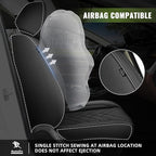 AOMSAZTO Car Seat Covers Full Set Fit for Nissan Rogue Sport 2017-2022 Waterproof Faux Leather Car Seat Cushions Automotive 5 Seat Covers Set（Black）