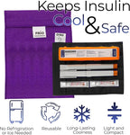FRIO Cooling Wallet - Insulin Cooler for 45+ Hours of Stress Free On The Go - Purple - Large
