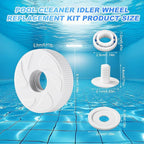 Pool Cleaner Wheels Replacement Parts, Includes C16 Pool Cleaner Idler Wheel with Ball Bearing C60 Screw C55 and Washer C64, Large Wheel Assembly, Rebuild Kit for Polaris 180/280