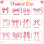 ANGOLIO Pink Bow Car Fresheners Valentine's Day Gifts 12Pcs Scented Hanging Oil Bow Air Freshener Hanging Ornaments Paper Pendant Scented Diffuser for Car Interior Accessories Home Office Wall Decor
