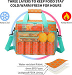 MIER 18L Large Soft Cooler Insulated Picnic Bag for Grocery, Camping, Car, Bright Orange Color