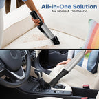 Shark WANDVAC Power PET Cordless Hand Vac, Ultra-Lightweight & Portable with Powerful Suction & Boost Mode, NEW FurFins Tool & Duster Crevice Tool, Designed for Car & Pet Homes, White, WV410WH