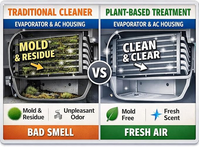 EvaSeal Home & Commercial Foaming HVAC Cleaner with Plant-Based Enzymes – Designed to Clean Coils, Neutralize Odors, and Help Reduce Buildup for Cleaner, Fresher Air (14 oz)
