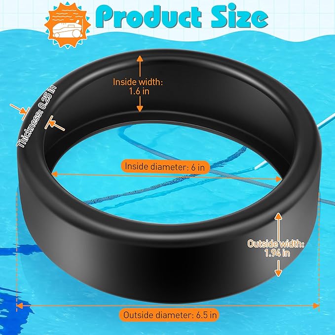 3 Pcs Pool Cleaner All Purpose Tire Replacement Part Compatible with Polaris Black Max, 3900 Sport, 480, and P39 Replacement Tire for Pool Cleaner