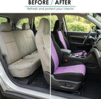 FH Group Automotive Full Car Seat Covers for SUV, Trucks, Sedan and More - Universal Fit Front High Back & Rear Solid Bench Design Interior Accessories - 3D Air Mesh Fabric Center Panel - Purple