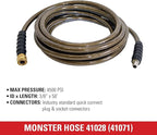 Simpson Cleaning 41028 Monster Series 4500 PSI Pressure Washer Hose, Cold Water Use, 3/8 Inch Inner Diameter, 50-Foot, Brown
