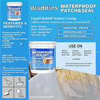 Liquid Waterproof Sealant Clear - 5 Gallon, Wadities Wall Bathroom Roof Water-Based Waterproof Coating, Invisible Repairing Leak Patch & Seal Liquid Rubber Sealant for Indoor and Outdoor