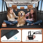 A-Pce 600D Heavy Duty Dog Car Seat Cover for Back Seat,2025 Upgraded Hard Honeycomb Bottom Back Seat Extender for Dogs- Holds 600lbs,Waterproof Scratch Proof Nonslip Dog Hammock for SUV