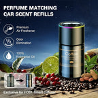 Smart Car Air Freshener Diffuser - 270-Day Long-Lasting Essential Oil (6.09oz/180ml), Auto On/Off Sensor, Ultrasonic Dual Modes, Multi-Mode Adjustable, Natural French Fragrance Oils, Coffee ﻿
