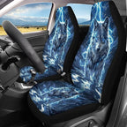 KEIAHUAN Lightning Wolf Car Seat Covers Front Back Auto Front Bucket Seat Covers Rear Split Bench Seat Cushion Pads Vehicle Seat Covers Fit Most Vehicle Truck,SUV
