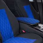 FH Group Neosupreme Blue Diamond Pattern Center Console Pad – Water-Resistant Armrest Cover Protector for Cars, SUVs & Trucks