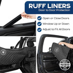 Ruff Liners Standard Dog Seat Cover, Black – As Seen on Shark Tank – Back Seat Protector for Cars, Mid-Size SUVs, & Mid-Size Trucks – Waterproof, Touch Fasteners, & Belt Slots – Sturdy Dog Hammock