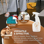 Zero Odor - Pet Stain Remover & Odor Eliminator - Permanently Remove Stain & Odor with Patented Technology Best for Carpet, Furniture, Floors, Pet Bed– Look and Smell Great, 16oz (Over 400 Sprays)