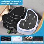 BEAUTRIP Seat Cushion & Lumbar Support Pillow for Office Chair, Car & Wheelchair - Ergonomic Coccyx Cushion for Tailbone, Sciatica & Back Pain Relief - Extra-Dense Charcoal Memory Foam Chair Cushions