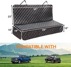 Dog Car Seat Cover for Back Seat,Waterproof Truck Back Seat Cover for Dogs ,Heavy-Duty Scratchproof Pu Leather Bench Seat Covers for Trucks Ford F150/Chevrolet Silverado/Ram1500/GMC Sierra/Toyota