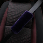 Soft & Cozy Australian Sheepskin Car Seat Belt Covers,2 Pack Fluffy Seatbelt Pads, Genunie Sheepskin Fur Shoulder Straps Cushions for Adults Kids Women and Men (DarkOrchid)