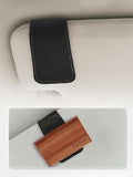Patented Leather Car Air Freshener Visor Clip, Compatible with Drift Wood or Stone Car Freshener, Magnetic Design, Gentle on Sun Visors, Ideal for Modern & Electric Vehicles, Black (Clip Only)