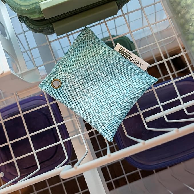 Moso Natural Fridge Odor Eliminator, HGTV Editor’s Pick, Bamboo Charcoal Refrigerator Deodorizer for Fridge and Freezer, Unscented Reusable Odor Absorber