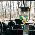 8Pcs Weed Marijuana Car Air Fresheners Cannabis Green Leaf Scented Diffuser Rearview Mirror Smoking Have a Dope Birthday Party Favors Gifts for 420 Stoners Automotive Interior Hanging Accessories