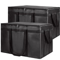 CIVJET 2PK Insulated Food Delivery Bag, XXX-Large Insulated Grocery Bags, Cooler bags, Food Carrier Catering Bag, Commercial Food Warmer bag for Delivery Drivers, Black