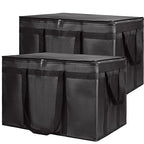 CIVJET 2PK Insulated Food Delivery Bag, XXX-Large Insulated Grocery Bags, Cooler bags, Food Carrier Catering Bag, Commercial Food Warmer bag for Delivery Drivers, Black