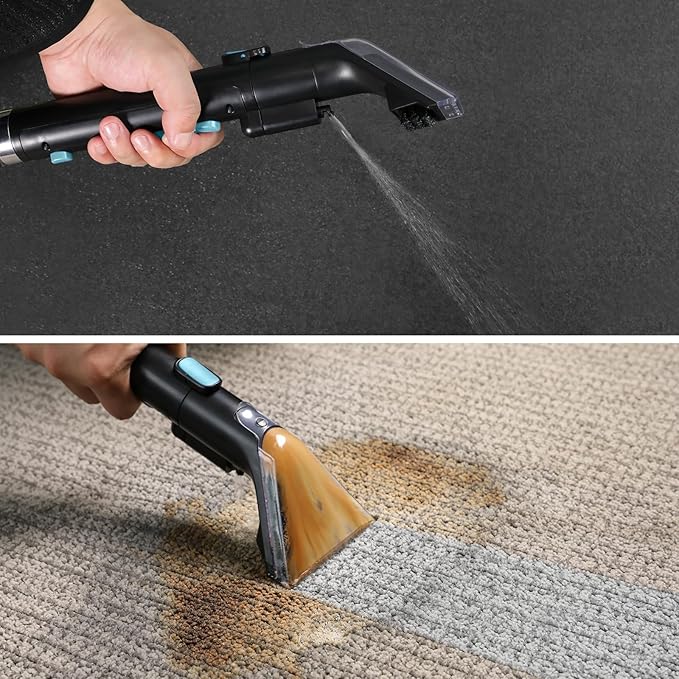 Carpet Cleaner Machine 11Kpa Strong Suction, New 450W Powerful Motor, Portable Upholstery Cleaner with Spot Cleaner, Stain Remover for Pet Accident, Rugs, Carpet and Upholstery Blue