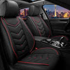 CTDS Car Seat Covers for Hyundai Kona 2018-2026, Stylish Sport Seat Cover, Premium Nappa Leather Car Seat Cover. Automobile Seat Covers Sets.(Standard 2 Seats/Black)