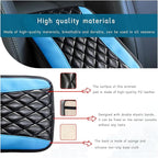 Car Center Console Cushion Pad, Universal Leather Waterproof Armrest Seat Box Cover, Comfortable Auto Armrest Cover Protector, Car Interior Decor Accessories for Most Vehicles (Black & Blue)