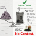2.2 lbs (1000g) Activated Coconut Charcoal Odor Absorber for Strong Odor in Car, Home, Closet - Large Natural Air Purifying Bag - Non Toxic Deodorizer Odors Eliminator for Car Smoke Dog Cat Pet Smell