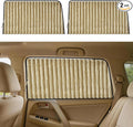 ZATOOTO Car Side Window Sun Shade - 2 Pcs Beige Magnetic Privacy Sunshades - Curtain Keeps Cooler Screen for Baby Sleeping