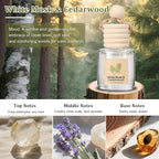 Hanging Car Air Freshener 4-Pack, Essential Oil Car Diffuser for Rearview Mirror, Aesthetic Auto Decor & Odor Eliminator Set (Autumn Pear, Woodland Bluebell, Dark Berry, Cedarwood)