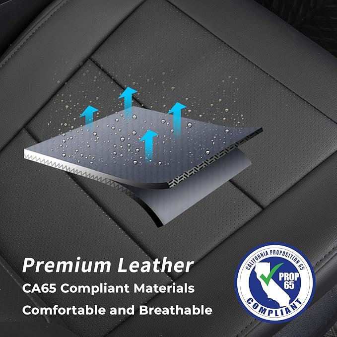 coverdream 2026 Rav4 Seat Covers Custom Fit for 2026 Toyota Rav4 Hybrid (LE,XLE Premium) SUV,Full Set Luxury Waterproof Leather Car Seat Protector