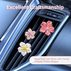 NIIIYTYB 6Pcs Cute Car Air Freshener Vent Clips Flower Air Vent Clips for Fresheners Pink Hawaiian Hibiscus and Cherry Blossom Car Accessories Aesthetic Interior Decor for Women Peach Blossom