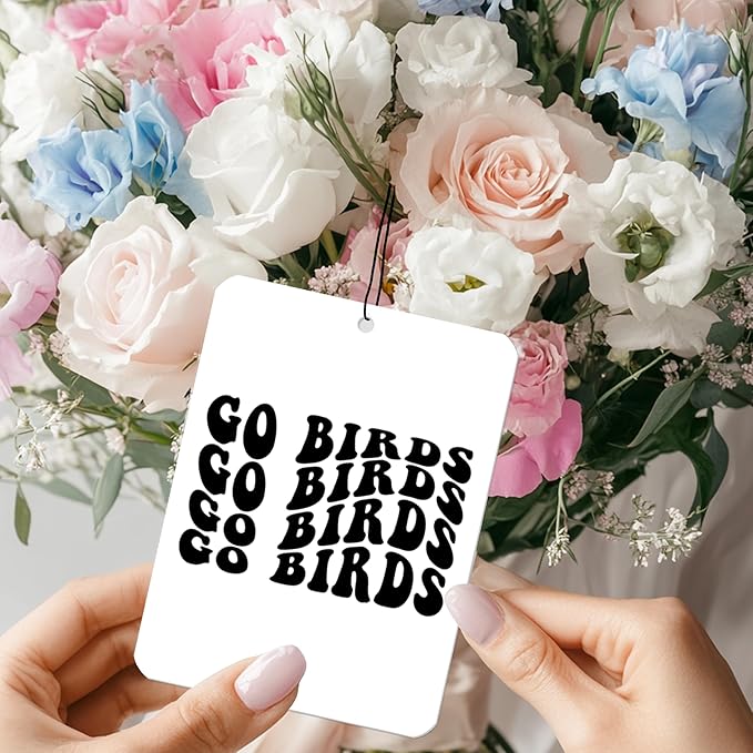 Mancheng-zi Football Car Air Freshener 3Pcs, Football Lover Players Fans Coach Gifts Air Freshener Hanging for Cars Closet Drawer or Books, Go Birds Cute Car Accessories Mirror Decor for Women