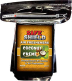 Coconut Creme Scented Air Freshener Pads - Long-Lasting Fragrance Pads for Car Interiors - 1-1/2" × 3" Compact Size - Tropical and Delightful Aroma for Eliminating Stale Odors - Pack of 120