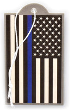 Elektroplate Police Thin Blue Line USA Flag Automotive Air Fresheners for Vehicles | New Car Scent (24-Pack) | Made in the USA