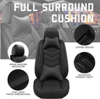 CTDS Car Seat Covers for Nissan Altima 2001-2026, Stylish Sport Seat Cover, Premium Nappa Leather Car Seat Cover. Automobile Seat Covers Sets.(Luxury 5 Seats/Pure Black)