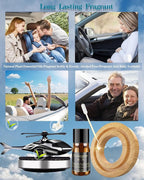 [ Military-Grade Fighter] Car Air Freshener, Alloy Solar Rotating Car Essential Oil Diffuser with Cologne Natural Plant Essential Oil, Car Aromatherapy Dashboard Decorations