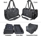 Crash-Tested Dog Car Carrier (Test with FMVSS 213b - 5 Star Safety Rated by CPS) | 2-in-1 Small Pet Car Seat, Expandable Cat Carrier Soft | Lab-Tested Dog Travel Bag for Safe Travel |