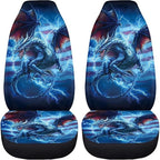 Lightning Dragon Car Front Seat Covers Breathable Car Seat Cover Stretch Polyester Fabric Cover Non Slip Fashion Auto Interior Universal for Cars SUV