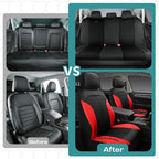Skechers Car Seat Covers,GOGA Mat Oxford Cloth Seat Covers,Waterproof Car Seat Covers Front Seats,Automotive Universal Fit Seat Cover for Most Cars, Suvs, Trucks,Red