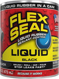 Flex Seal Liquid, Rubber Coating Sealant, Waterproof, Flexible, Breathable, and UV Resistant, Roof Repair, Basements, RV, Campers, Trailers, Marine, EPDM, Masonry, Black, 16 oz
