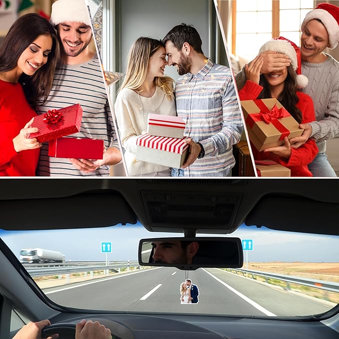 Custom Air Fresheners with Picture,Personalized Photo Air Freshener for Car,Customized Double Sided Dangle it Air Fresheners for Bedroom Bathroom Wardrobe Hanging Ornaments (3PCS-Crop)
