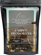 Lapew Butt Naked Carpet Deodorizer Powder - Pet Safe Freshener for Vacuuming | Scented Odor Eliminator for Home | 36 oz
