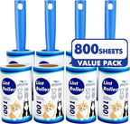 Lint Rollers for Pet Hair Extra Sticky, 800 Sheets Mega Value Set Lint Rollers for Pet Hair Removal, Dog and Cat Lint Remover for Clothes, Furniture, Carpet