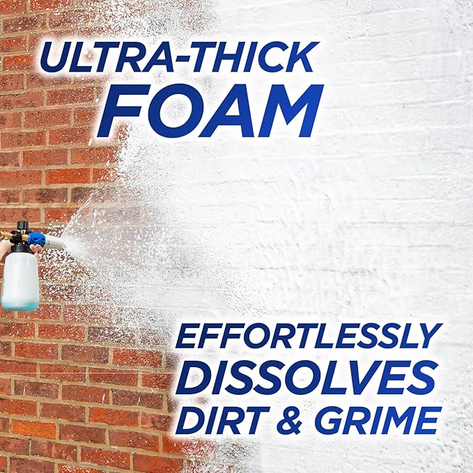 30 SECONDS Foam Cannon Soap – 16 fl. oz. Outdoor Cleaner for Siding, Decks, Driveways & More – Compatible with Most Foam Cannons for Pressure Washers & Garden Hose Sprayers