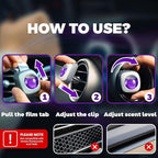 Air Jungles Lavender Scent Car Air Freshener Vent Clip, 6 Count Long Lasting Up to 180 days, Natural Essential Oil Car Fragrance for Women and Men, Odor Eliminator - 4ml Each