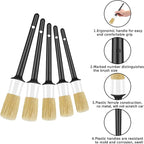 10pcs Car Detailing Kit, Premium Detailing Brush Set Includes 5 Soft Car Detailing Brushes, 3 Wire Brush, 2 Air Vent Brush for Cleaning Car Interior and Exterior Detailing, White