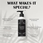 LEATHER VILLAGE Leather Cleaner and Conditioner for Car Seats, Furniture & Couch 2-in-1 Leather Care Kit with Wipe Cloth – Non-Toxic Stain Remover & Protectant for Shoes, Purse, Jacket, Bag | 11 oz